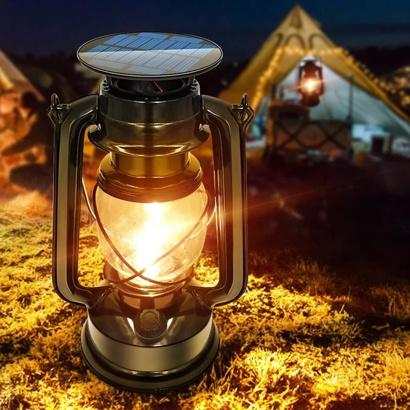 LED Solar Vintage Lantern Outdoor