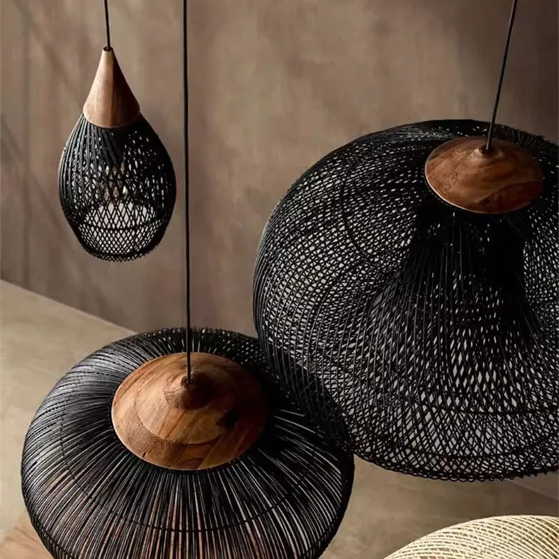 Japanese Style Vintage rattan lamp