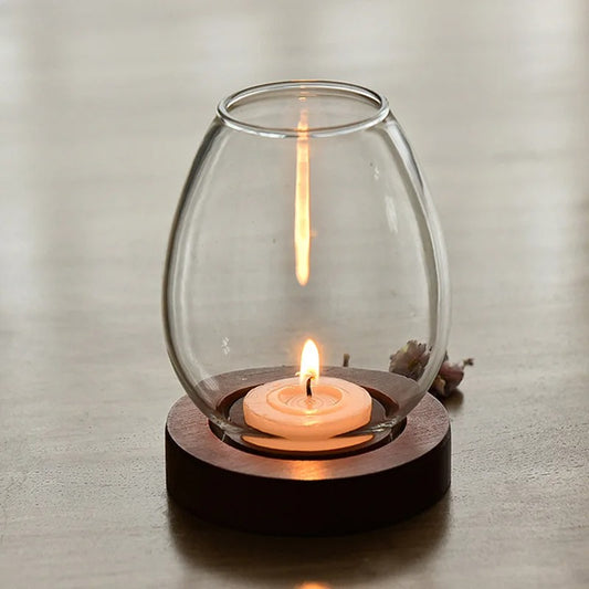 Glass Candle Tealight Retro Oil Holder