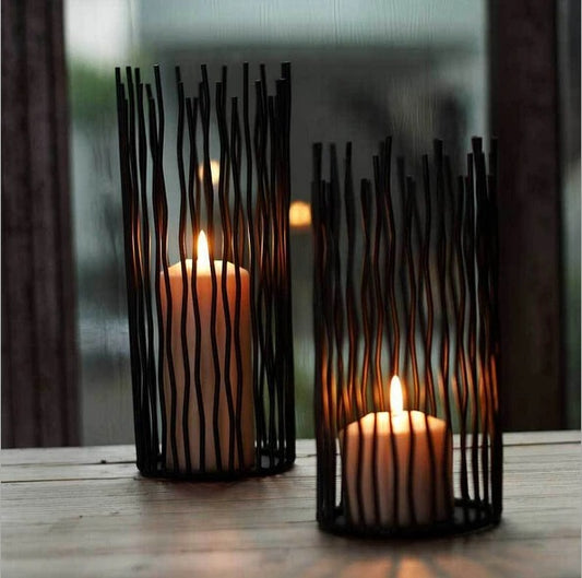 Iron Stand Black Candle Holder