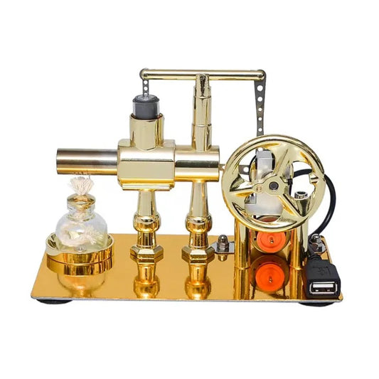 Hot Air Single Cylinder Stirling Engine Generator