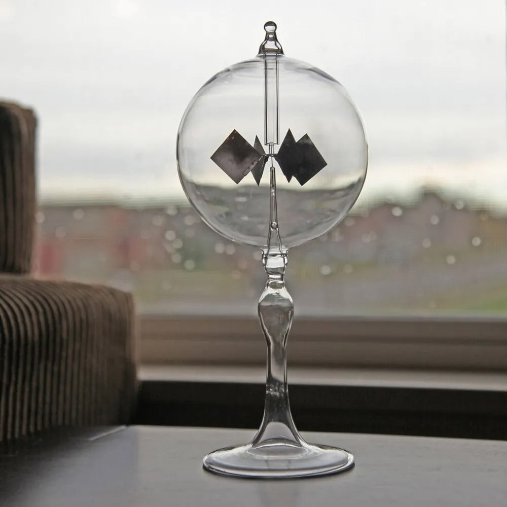 Solar Powered  Radiometer Rotating Glass Windmill