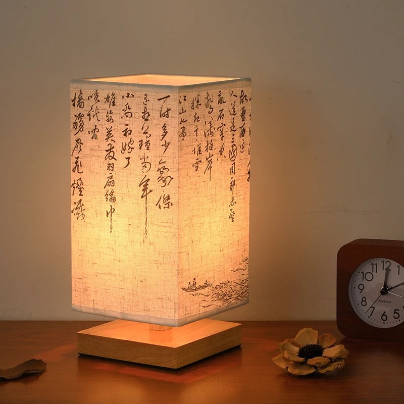 Table Lamp Chinese Style Simple Antique Calligraphy