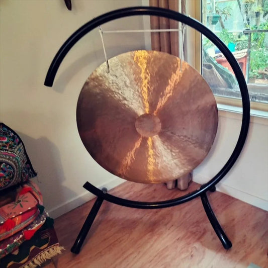 Sound Healing Gong Set: Wind Gong on C-Stand