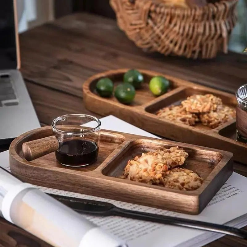 Wooden Compartment Serving Platter