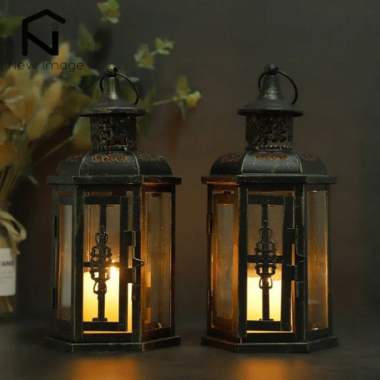 Vintage Nordic Candle Holder Lanterns Candles Aesthetic