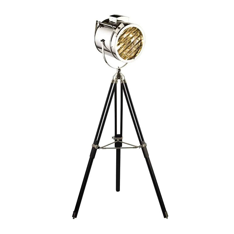 Industrial Retro Silver Vertical Floor Lamps Indoor Lighting Tripod LED