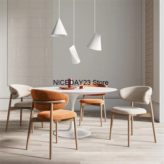 Wooden Bedroom Dining Chairs Nordic Kitchen Velvet