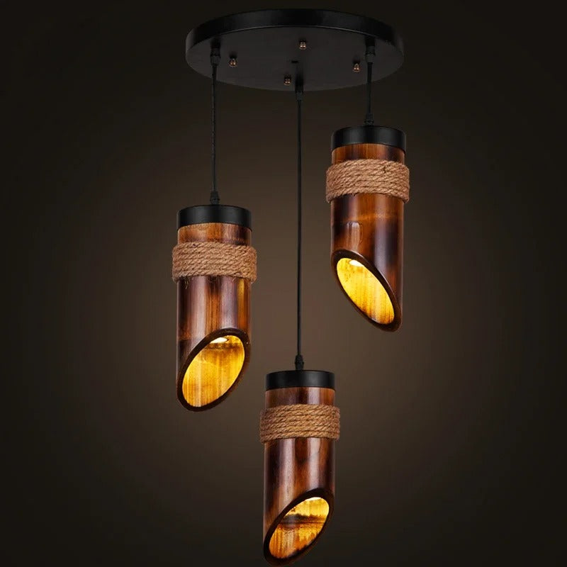 Retro Pendant Light Bamboo Hanging Lamp