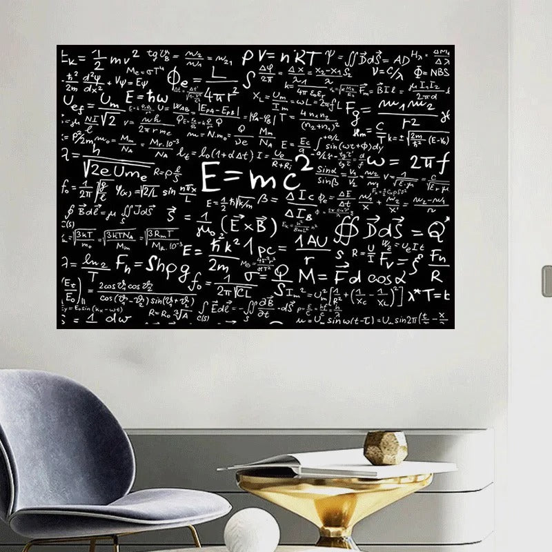 Einstein Formula Letter Painting Poster