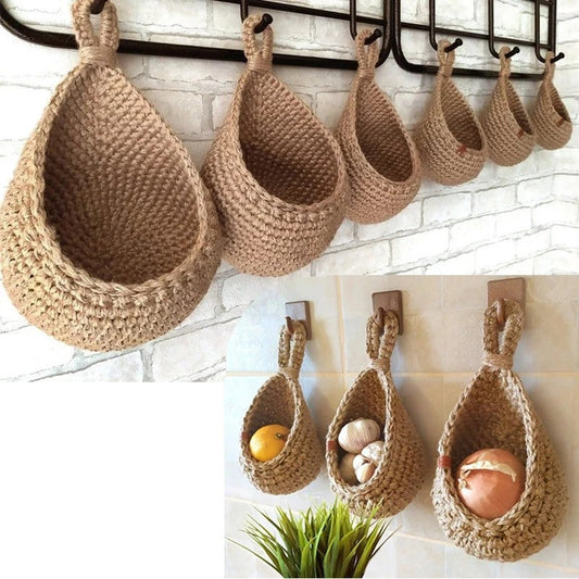 XS-2XL Handwoven Wall Fruit Hanger