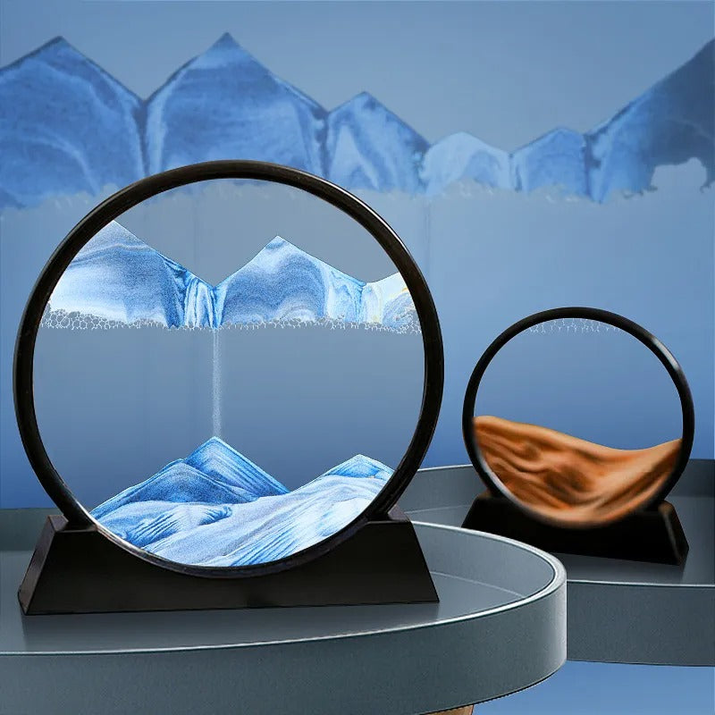 3D Moving Sand Glass Sandscape Hourglass