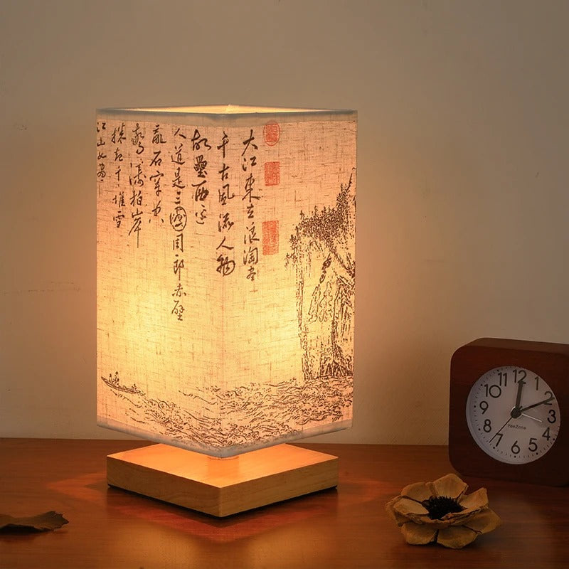 Table Lamp Chinese Style Simple Antique Calligraphy