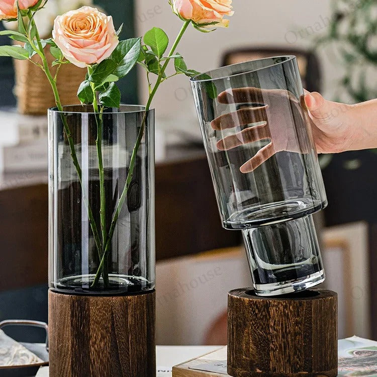 Glass Water-grown Flowers Vase