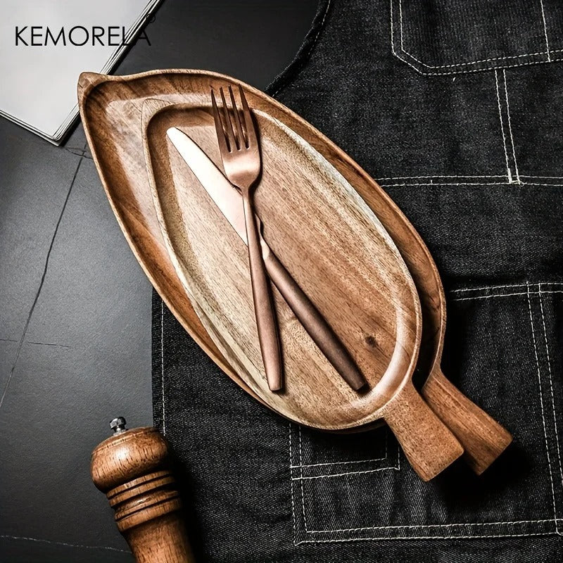 KEMORELA 1PCS Serving Wooden Tray