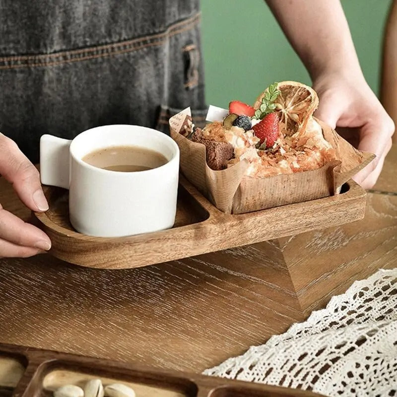 Wooden Compartment Serving Platter