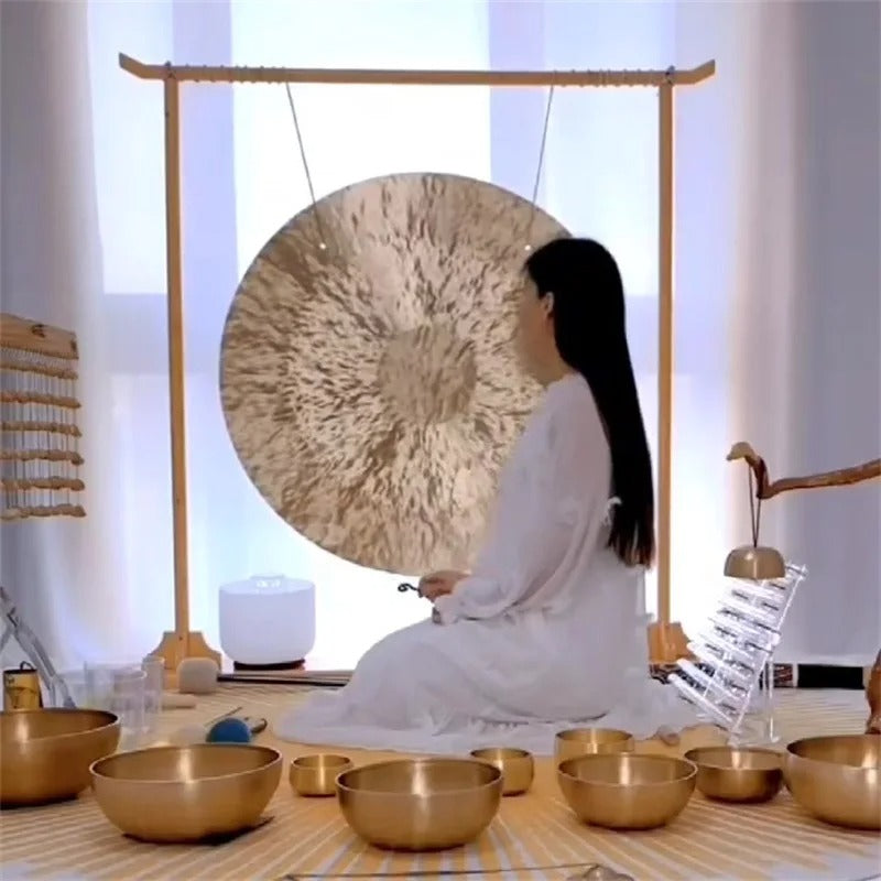 Sound Healing Chinese Wind Gong with Mallet Bronze