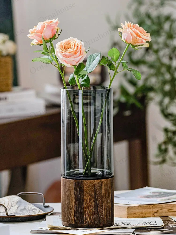 Glass Water-grown Flowers Vase