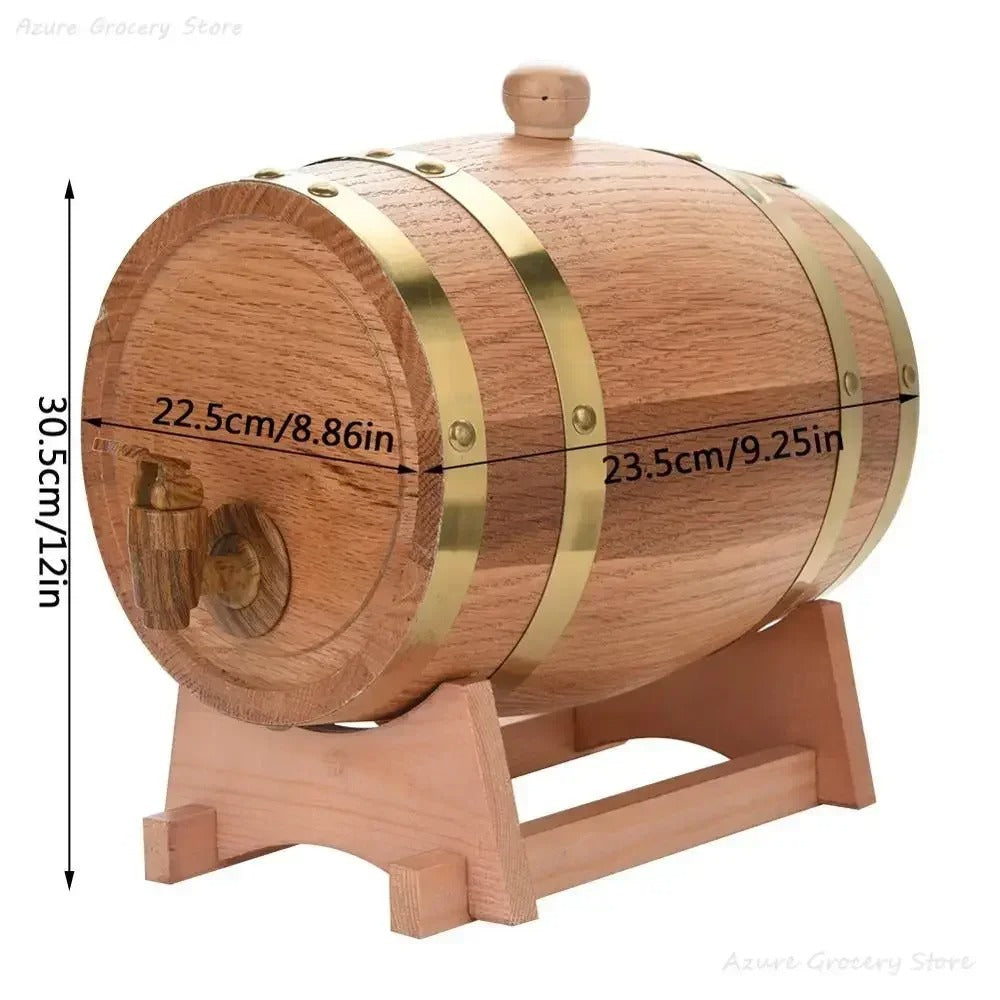 1.5/3/5/10L Oak Wine Brewing Barrel Beer Brewing Equipment H