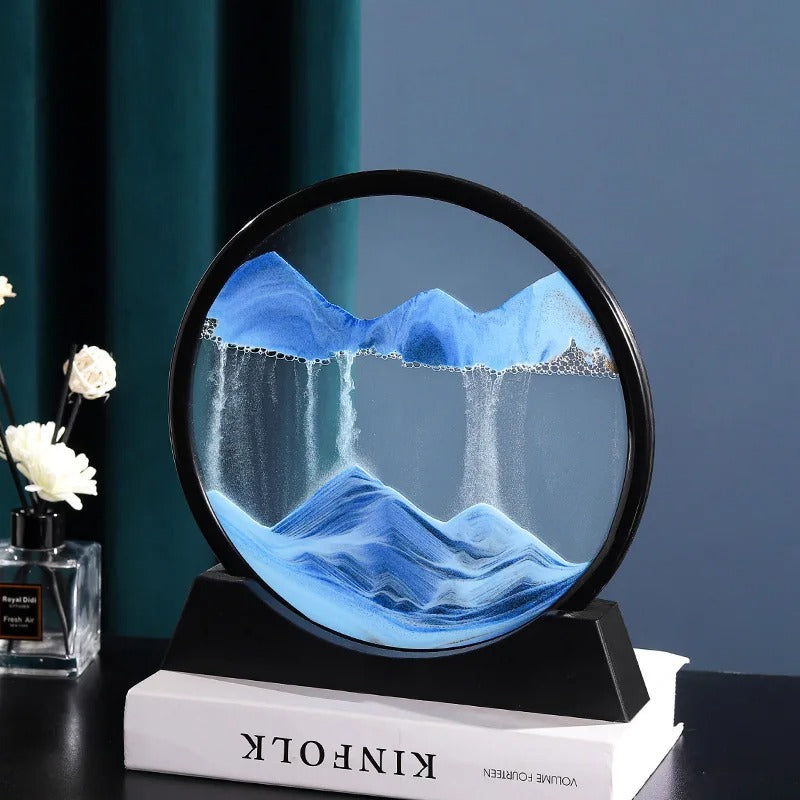 3D Moving Sand Glass Sandscape Hourglass