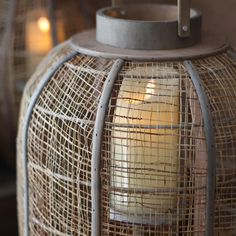 Vintage wooden wind lamp candlestick