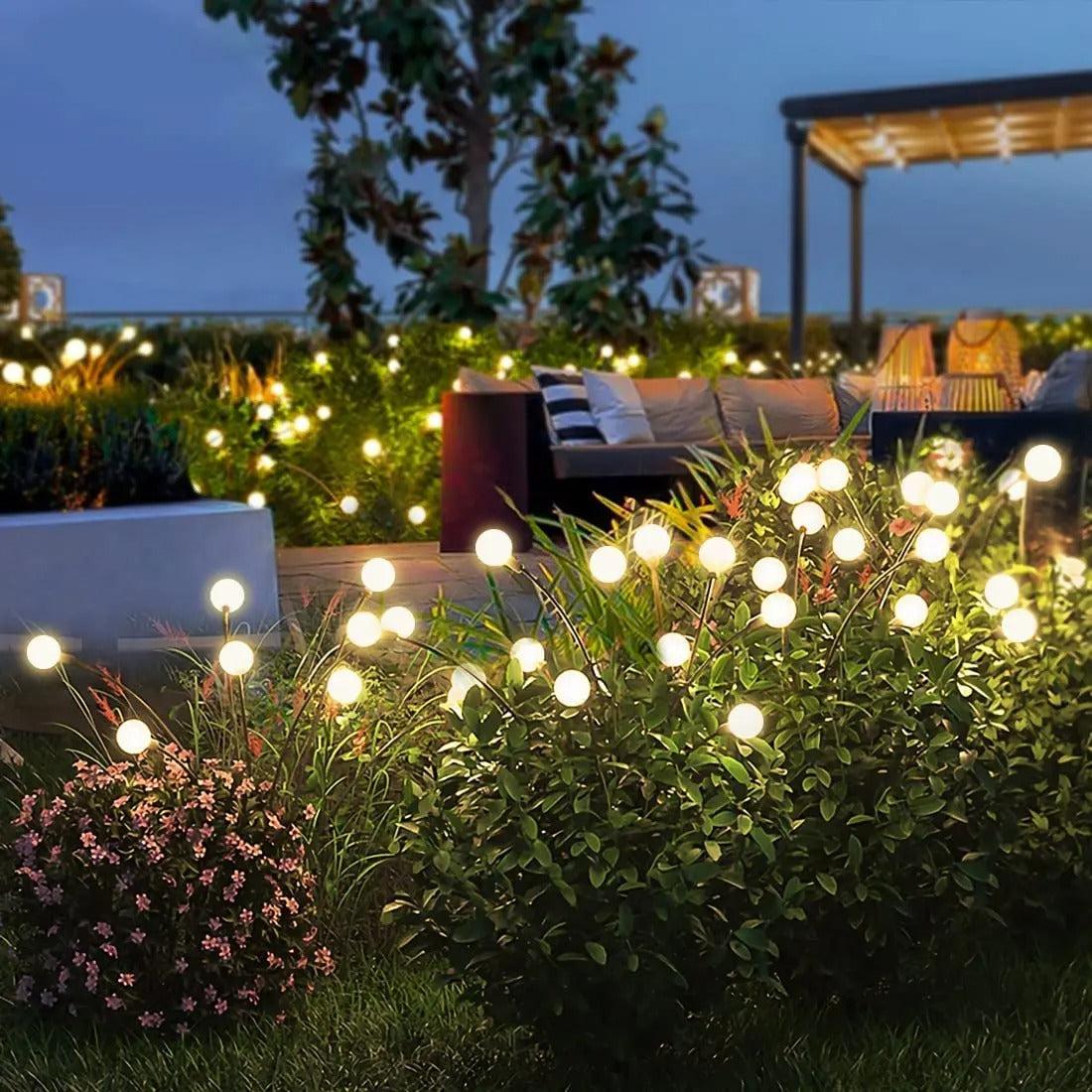 LED Solar Garden Lights Powered Firefly Lights