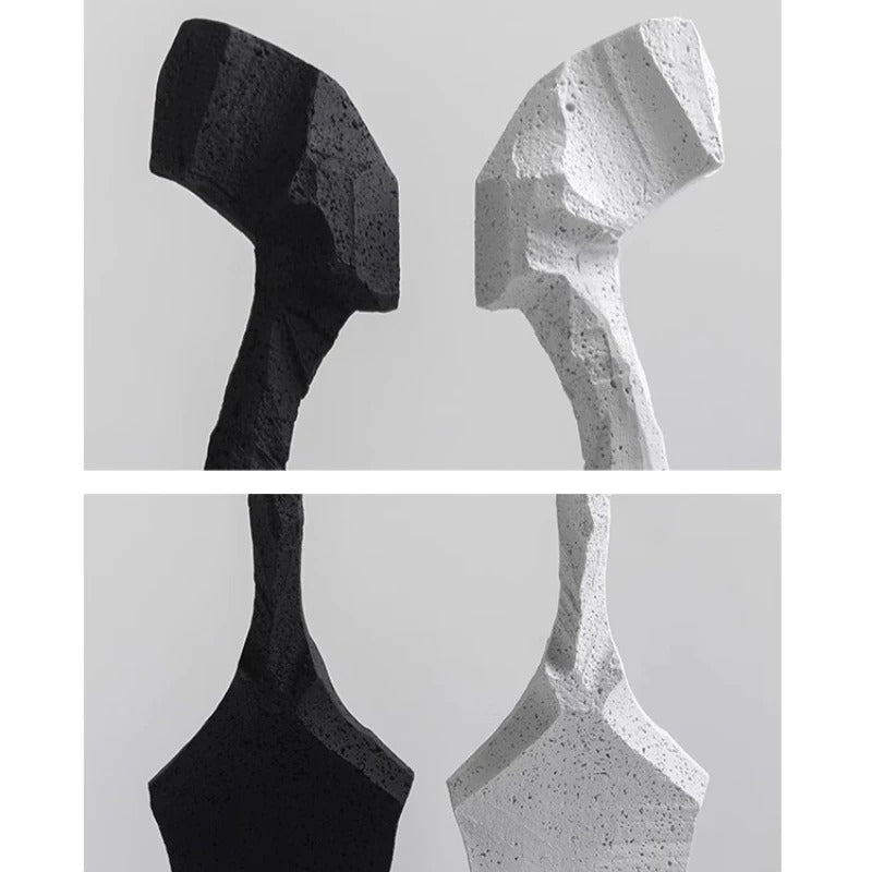 Black and White Abstract Character Sculpture Ornaments