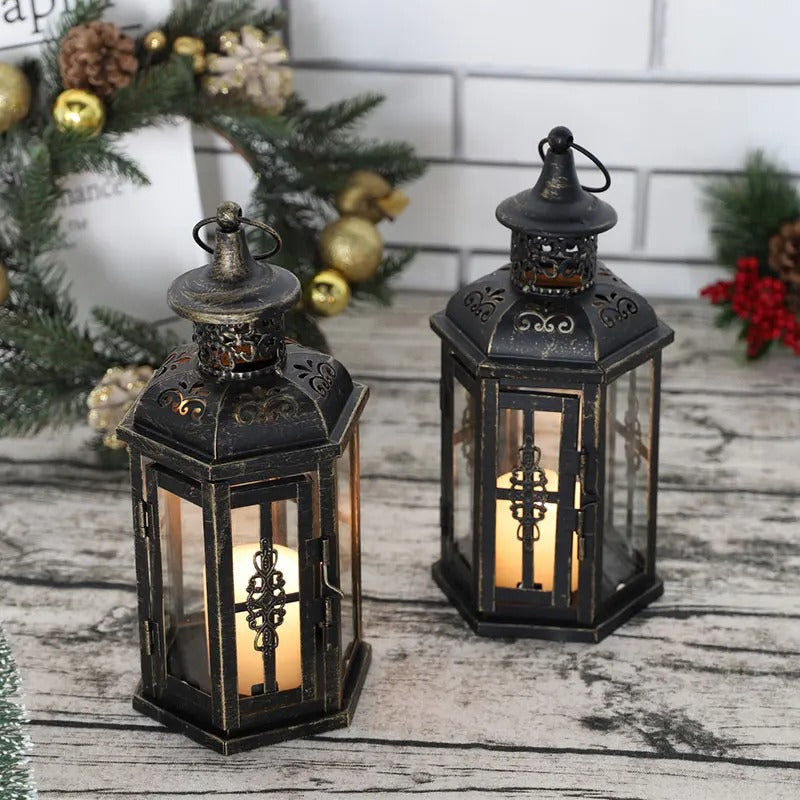 Vintage Nordic Candle Holder Lanterns Candles Aesthetic