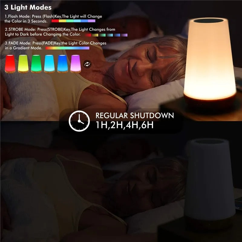 13 Color Changing Night Light RGB Remote Control Touch Dimmable Lamp