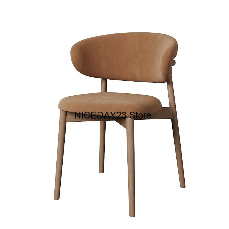 Wooden Bedroom Dining Chairs Nordic Kitchen Velvet