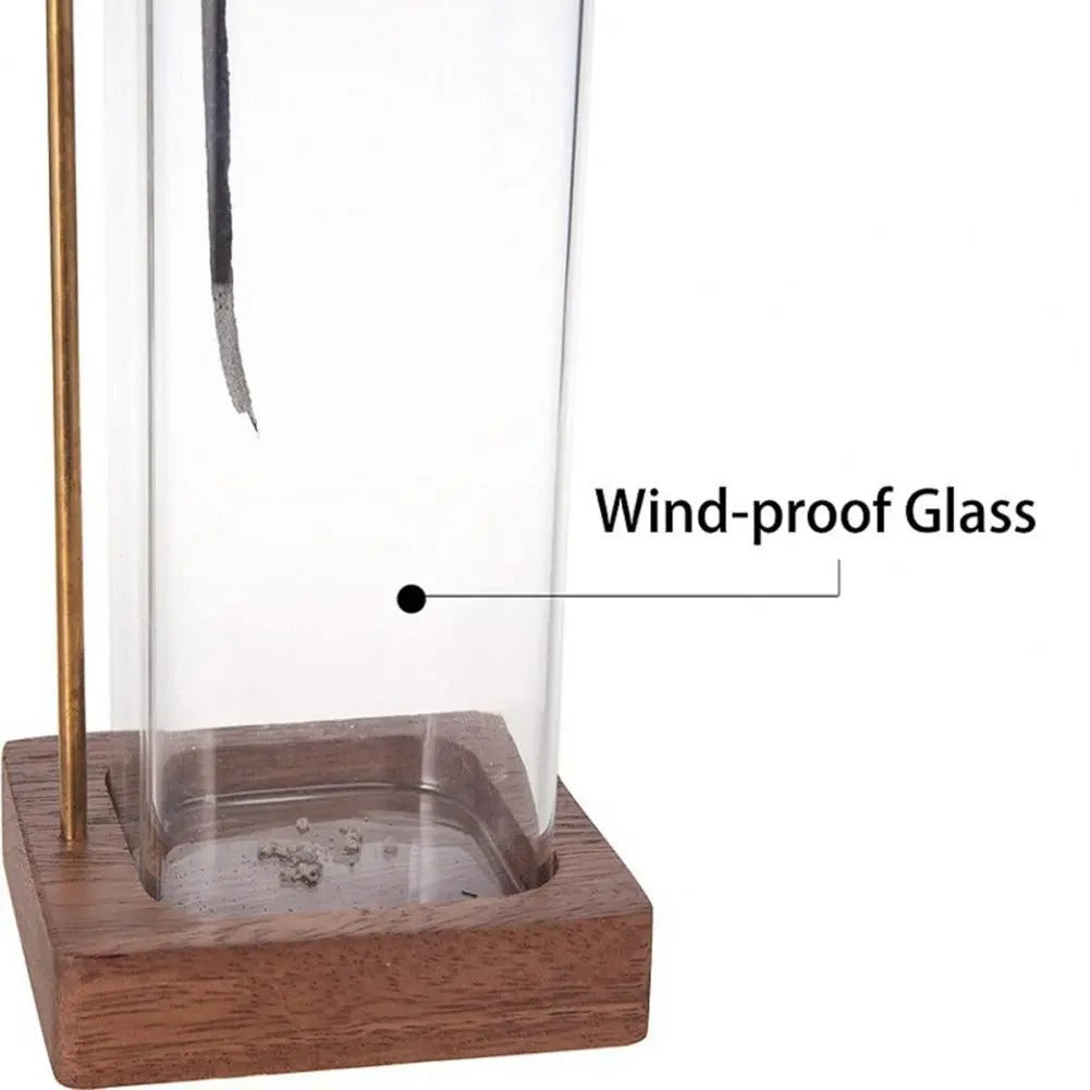 Modern Incense Burner With Glass Ash Catcher