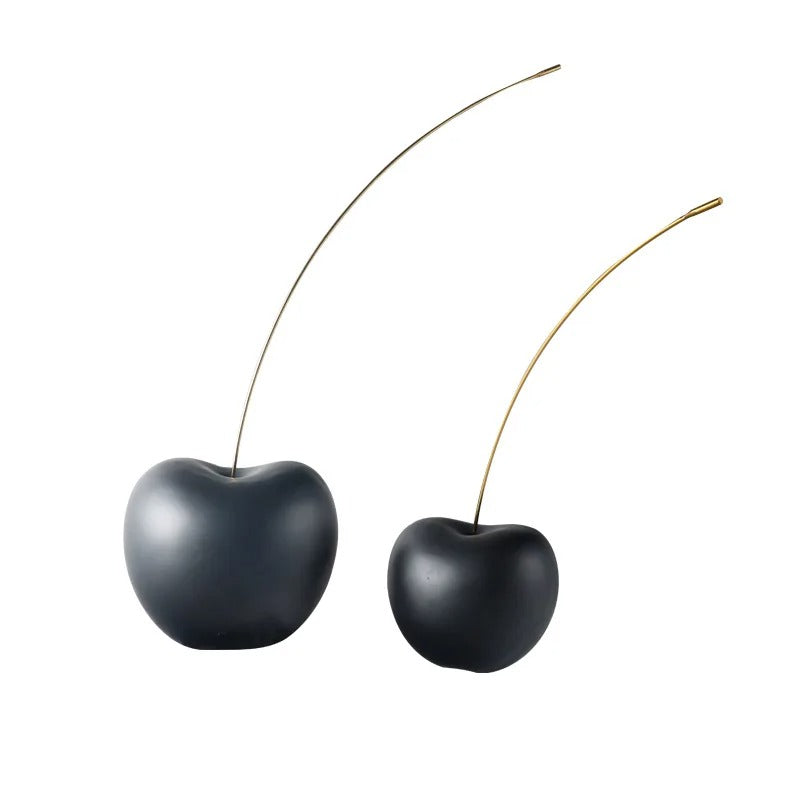 Cherry Ornament Resin Sculpture Black Cherry