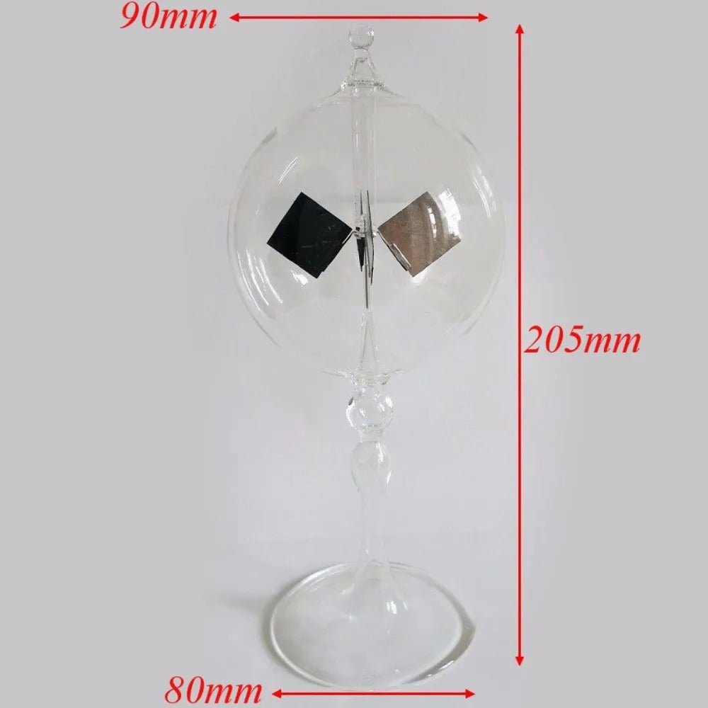 Solar Powered  Radiometer Rotating Glass Windmill