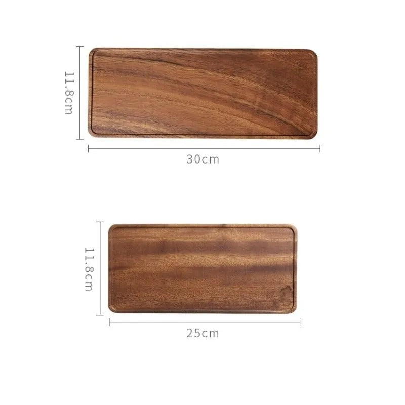 Natural Wooden Tray Rectangular Plate