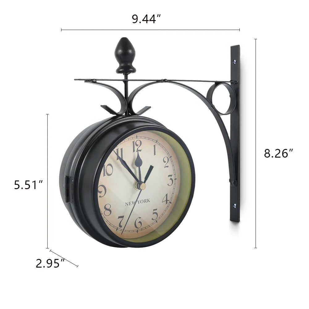 Quartz Wall Clock European Style Iron Hanging Clock