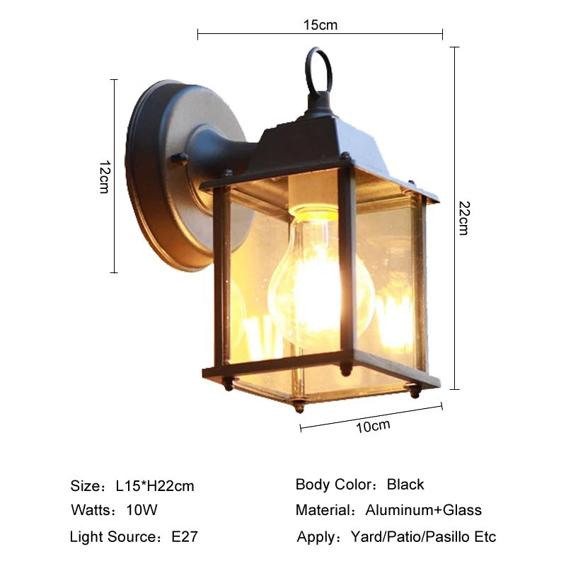 Retro Outdoor Wall Light Villa