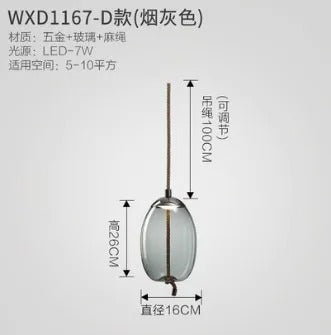 Modern Simple Glass Shade Pendant Lights Chandelier