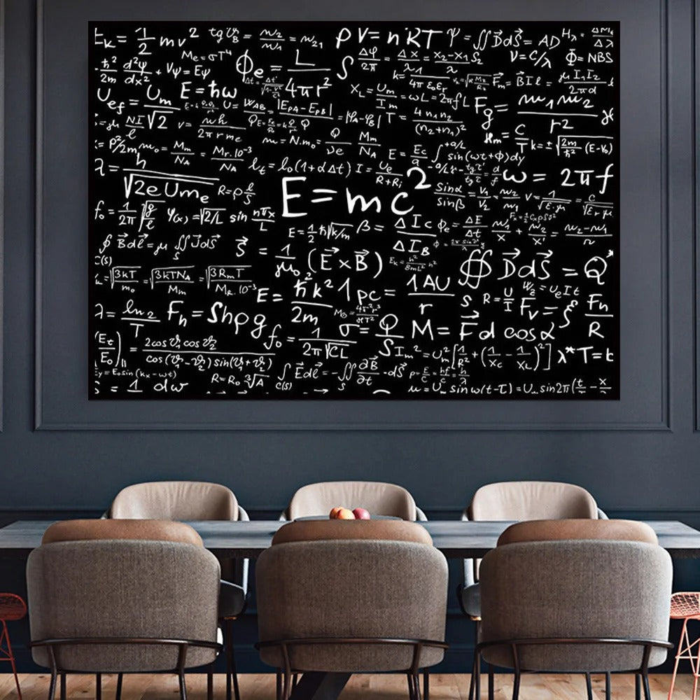 Einstein Formula Letter Painting Poster