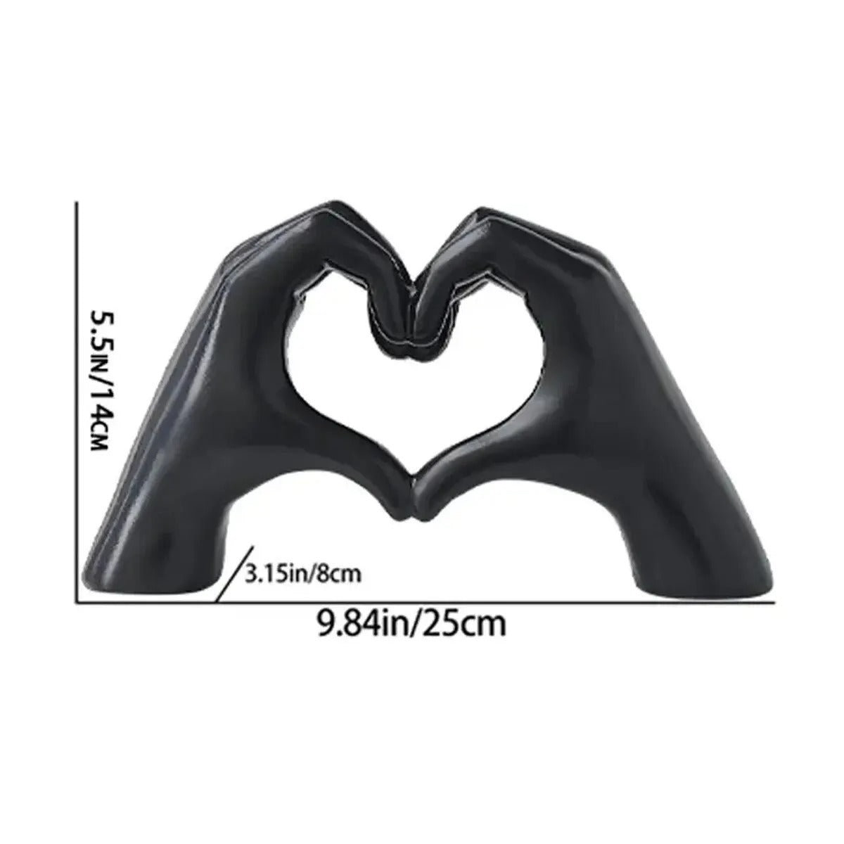 Heart Finger Statue Modern Art Sculpture