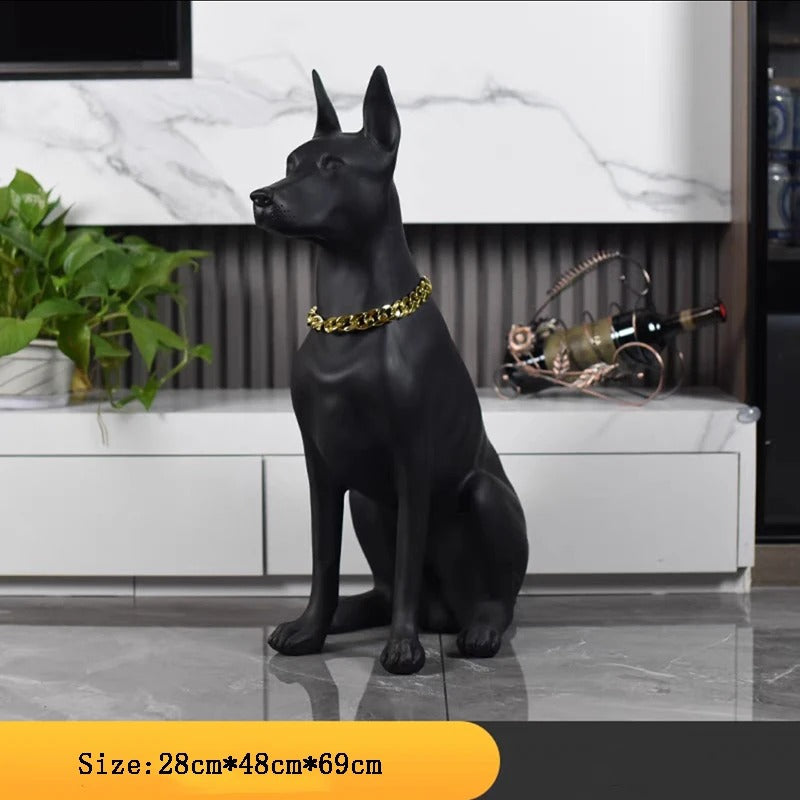 Doberman Sculpture Statue