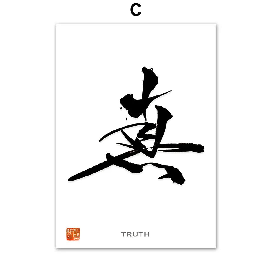 Japanese Kanji Dream Wall Poster Print