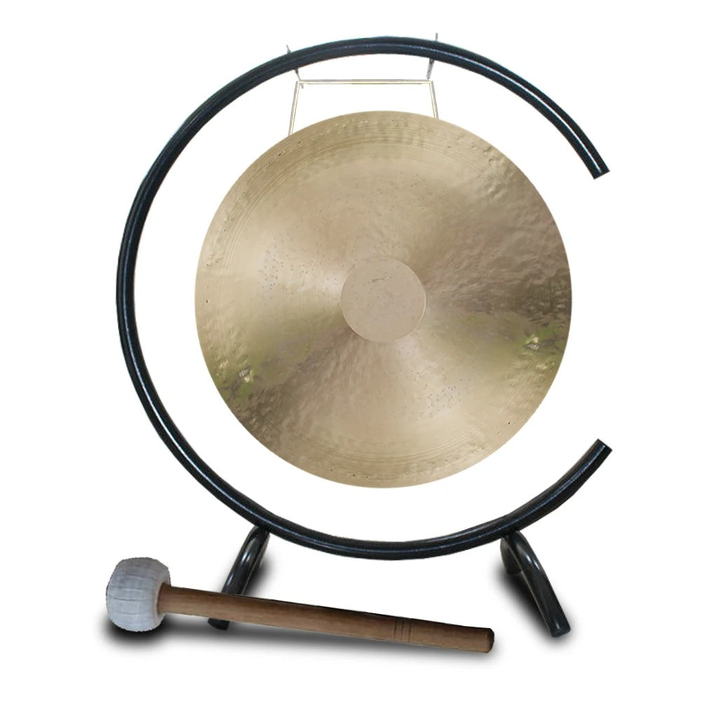 Sound Healing Gong Set: Wind Gong on C-Stand