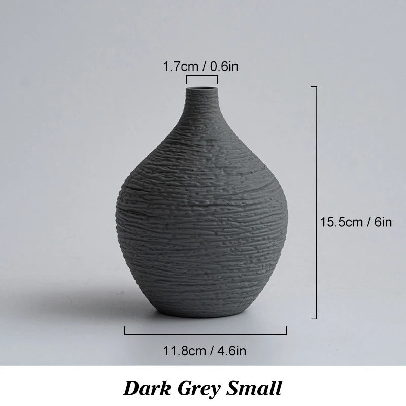 Narrow Mouth Ceramic Nordic Luxury Vase