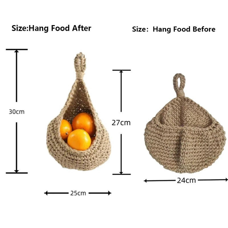 XS-2XL Handwoven Wall Fruit Hanger