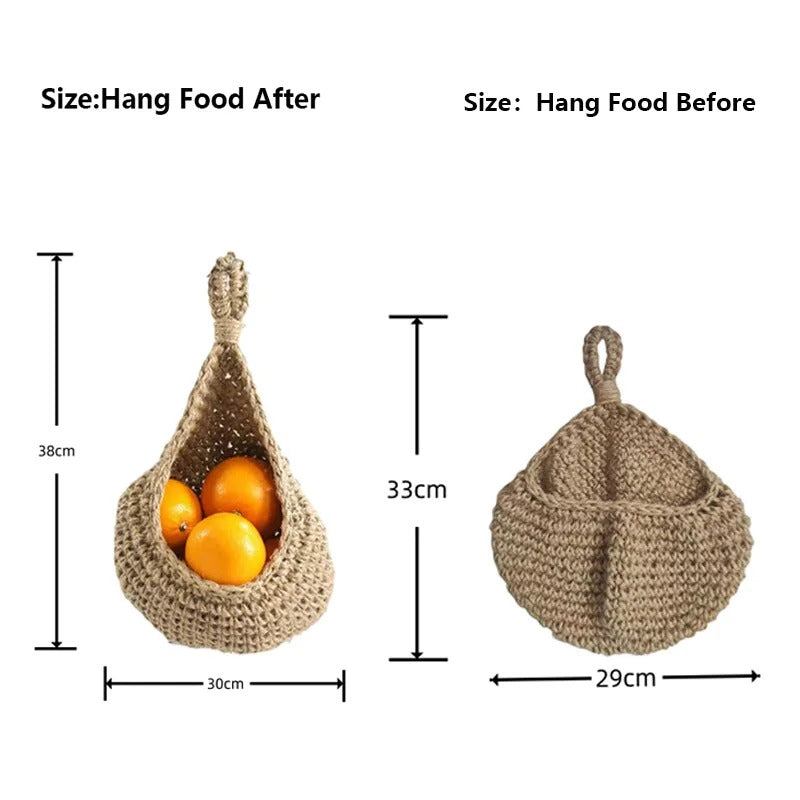 XS-2XL Handwoven Wall Fruit Hanger