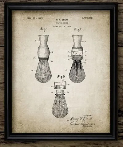 Barber Patent Blueprints Vintage Posters Canvas Prints