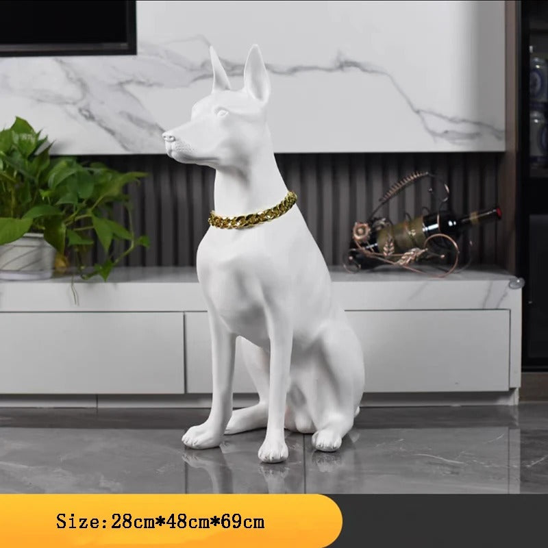 Doberman Sculpture Statue