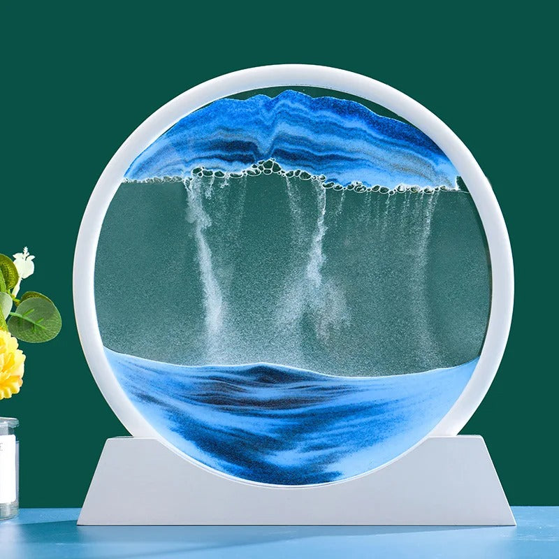 3D Moving Sand Glass Sandscape Hourglass