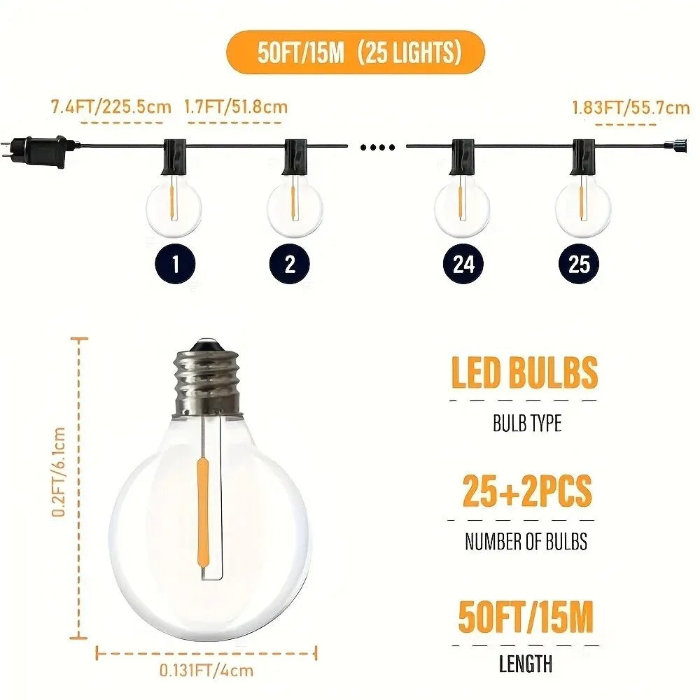 LED G40 Ball String Lights