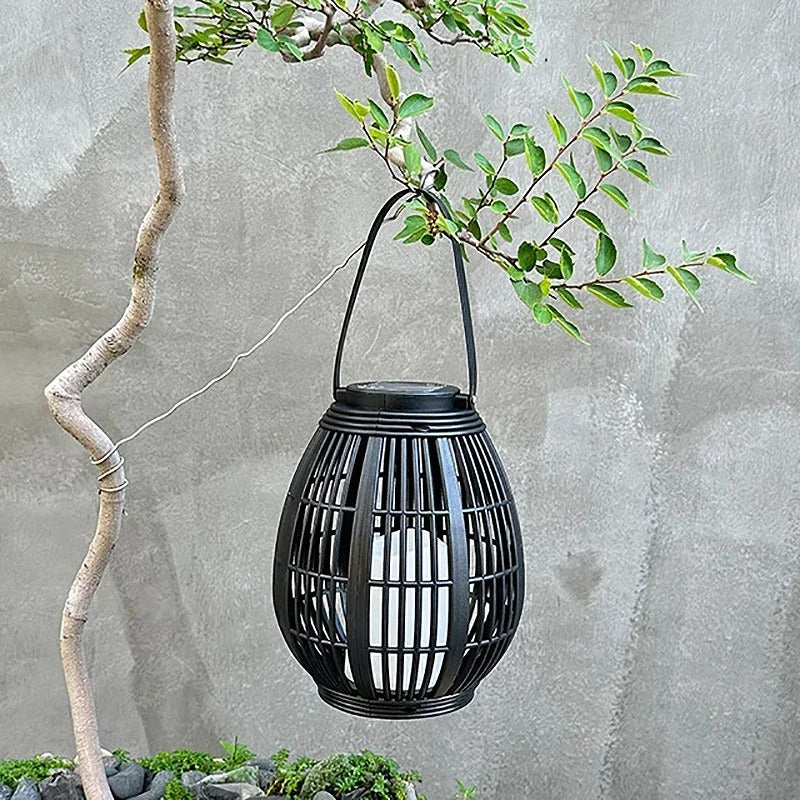 Outdoor Solar Imitation Rattan Lantern